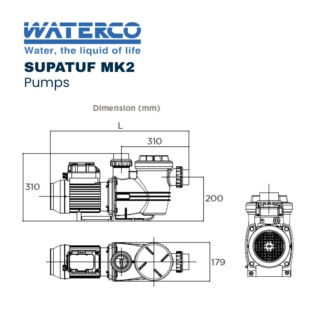 WATERCO Supatuf 250 MK2 (2.5 HP) Single Phase